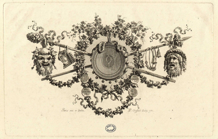 Cul-de-lampe à la grecque [image fixe] / Paris inv. et delin., P.P. Choffard sculp. 1781 , 1781
