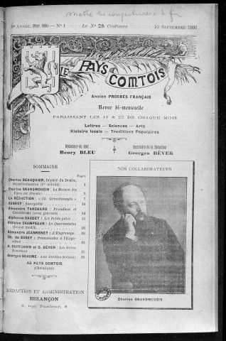 10/09/1900 - Le Pays comtois [Texte imprimé]