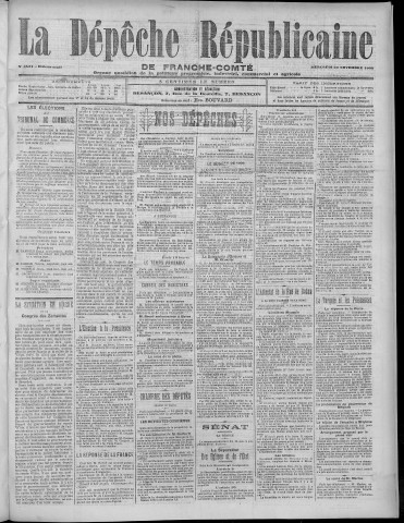 29/11/1905 - La Dépêche républicaine de Franche-Comté [Texte imprimé]