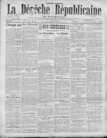 03/06/1921 - La Dépêche républicaine de Franche-Comté [Texte imprimé]
