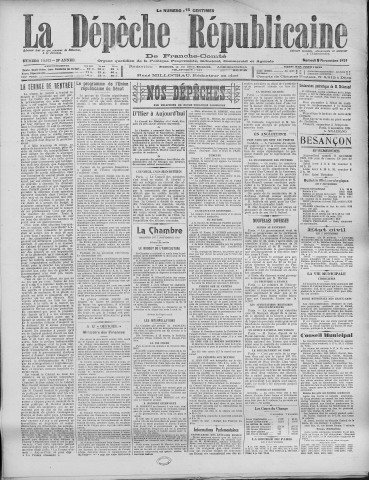 08/11/1924 - La Dépêche républicaine de Franche-Comté [Texte imprimé]