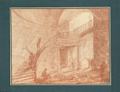 45 - Escalier du palais Barberini à Rome / Hubert Robert , Rome, 1761