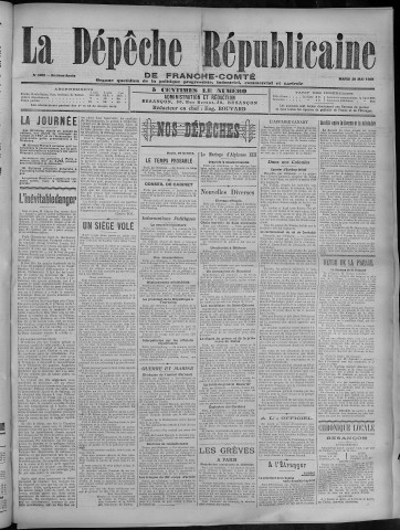 29/05/1906 - La Dépêche républicaine de Franche-Comté [Texte imprimé]