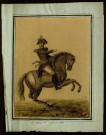 Officier sur un cheval se cabrant , [Besançon], 1814