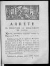 Arrêté du Directoire du département du Doubs [8 octobre 1791]