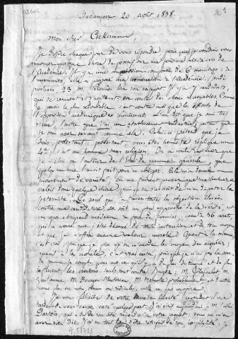 Ms 2606 - Correspondance de Pierre-Joseph Proudhon