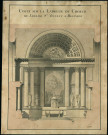 Coupe sur la largeur du choeur de l'église Saint-Vincent à Besançon [dessin] / [signé] Lapret , [Besançon] : [s.n.], [1781-1821]