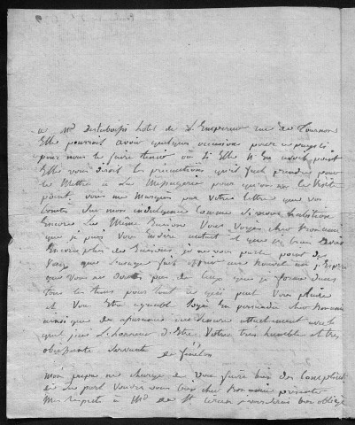 Ms 614 - Correspondance d'Antoine-François Quétant