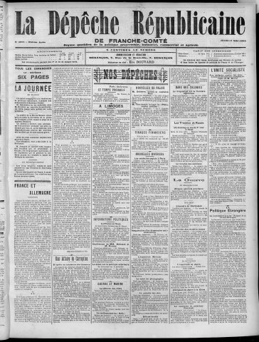 11/05/1905 - La Dépêche républicaine de Franche-Comté [Texte imprimé]