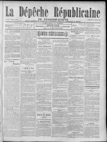 07/06/1905 - La Dépêche républicaine de Franche-Comté [Texte imprimé]