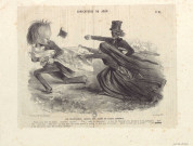 Une tragédienne jouant une scène de haute comédie. [image fixe] / Ch. Jacque  ; Imp. d'Aubert &amp; Cie Chez Panier Editr, 1843