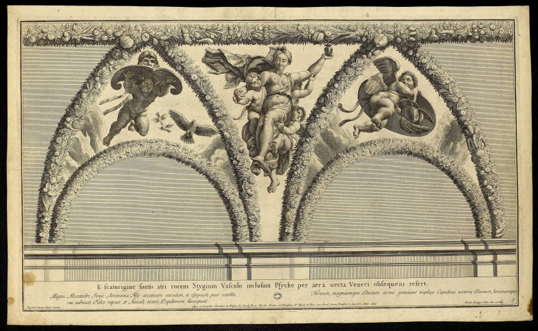 Psyché portée par les amours [image fixe] / Raphael Sanctius Urbinas inventor. Nicolaus Dirigny Gall. delin et inc , 1693