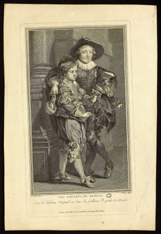 Les enfants de Rubens dont le tableau original est dans la Gallerie Royale de Dresde [estampe] / P. P. Rubens pinx  ; Danzel scupl. [sic] , A Paris : chez Petit rue du pettit Pont, à Limage Notre Dame, [c.a. 1760]