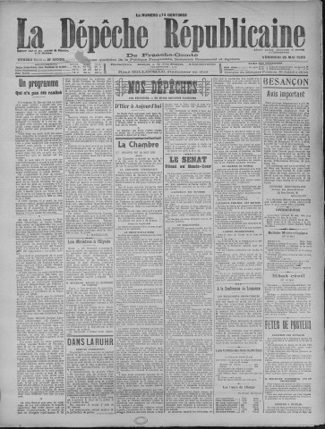 25/05/1923 - La Dépêche républicaine de Franche-Comté [Texte imprimé]