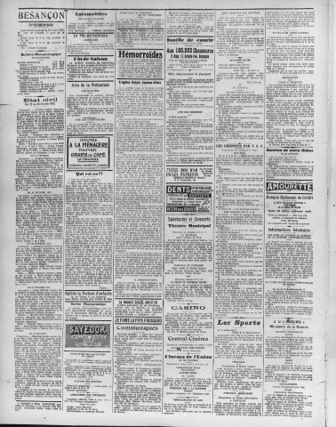 01/03/1925 - La Dépêche républicaine de Franche-Comté [Texte imprimé]