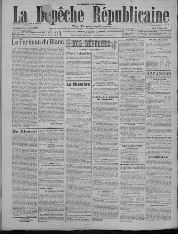 23/03/1922 - La Dépêche républicaine de Franche-Comté [Texte imprimé]