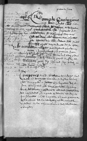 Comptes de la Ville de Besançon, recettes et dépenses, Compte de Claude Cabet (1er juin 1599 - 31 mai 1600)