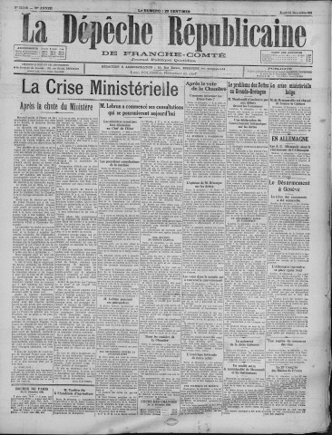 15/12/1932 - La Dépêche républicaine de Franche-Comté [Texte imprimé]