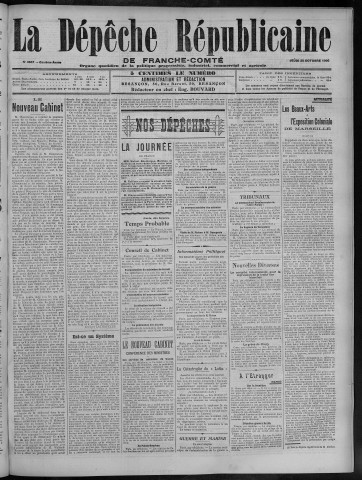 25/10/1906 - La Dépêche républicaine de Franche-Comté [Texte imprimé]