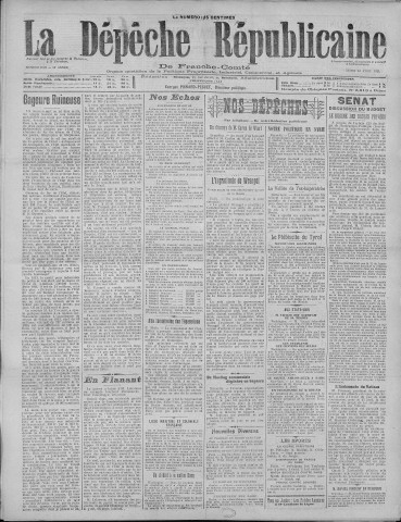 18/04/1921 - La Dépêche républicaine de Franche-Comté [Texte imprimé]