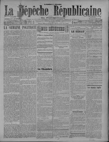 09/07/1922 - La Dépêche républicaine de Franche-Comté [Texte imprimé]