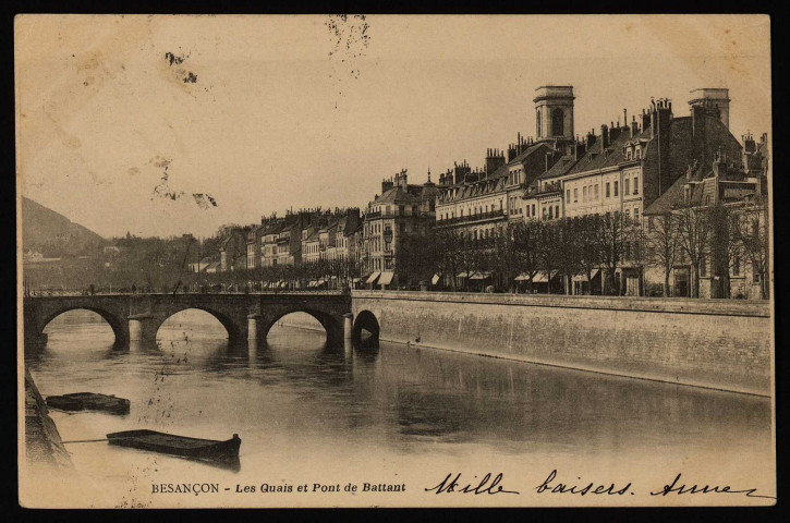 Besançon. Les Quais et le Pont de Battant [image fixe] , 1897/1901