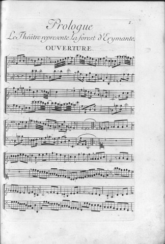 Hippolite et Aricie tragédie mise en musique par M. Rameau représentée par l'Académie royale de musique le jeudy premier octobre 1733. Partition in folio gravé [sic] par De Gland...