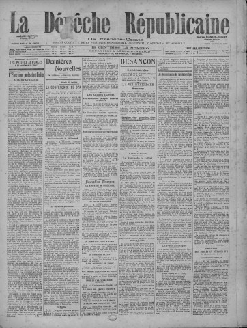 12/07/1920 - La Dépêche républicaine de Franche-Comté [Texte imprimé]