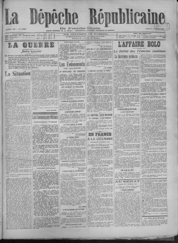 08/02/1918 - La Dépêche républicaine de Franche-Comté [Texte imprimé]