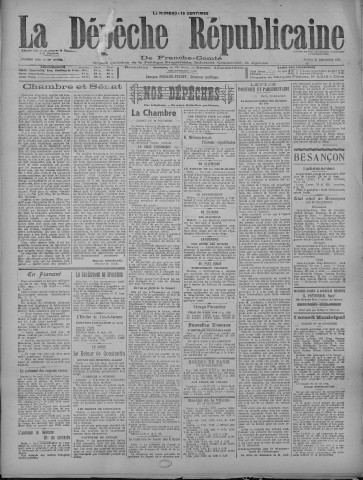 21/12/1920 - La Dépêche républicaine de Franche-Comté [Texte imprimé]
