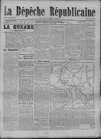 14/06/1915 - La Dépêche républicaine de Franche-Comté [Texte imprimé]
