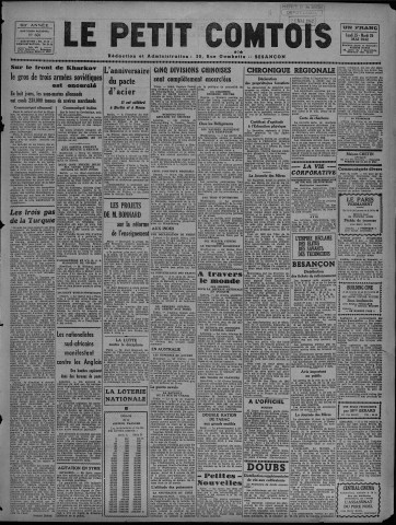25/05/1942 - Le petit comtois [Texte imprimé] : journal républicain démocratique quotidien