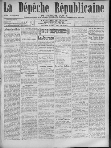 29/08/1913 - La Dépêche républicaine de Franche-Comté [Texte imprimé]