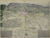 [Plan de Besançon et de ses environs, signé] / J. Joliot  ; Vauderet ? , [S.l] : [s.n], 1500/1600