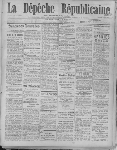 06/04/1919 - La Dépêche républicaine de Franche-Comté [Texte imprimé]