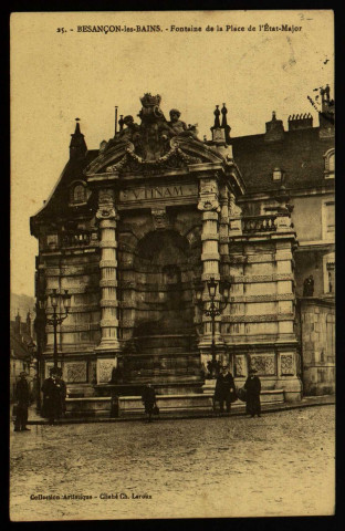 Besançon - Besançon-les-Bains - Place et Fontaine de l'Etat-Major. [image fixe] , 1910/1932