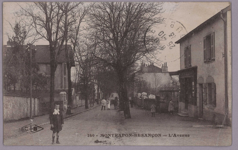 Montrapon-Besançon - L'Avenue [image fixe] , Besançon : Etablissements C. Lardier : C.L.B, 1915/1923