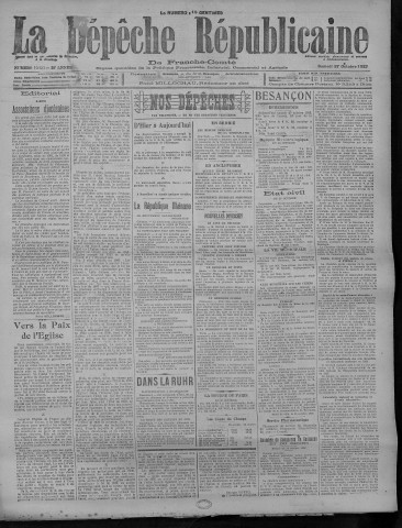 27/10/1923 - La Dépêche républicaine de Franche-Comté [Texte imprimé]
