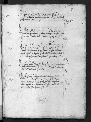 Comptes de la Ville de Besançon, recettes et dépenses, Compte de Pierre de Chaffoy (1er janvier - 31 décembre 1509) Manquent les 10 premiers folios