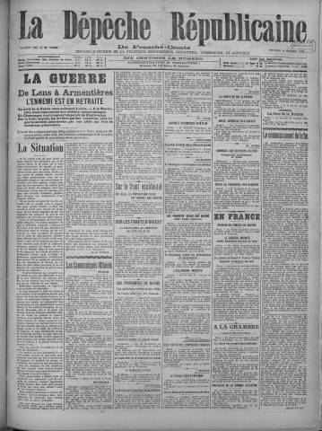 04/10/1918 - La Dépêche républicaine de Franche-Comté [Texte imprimé]