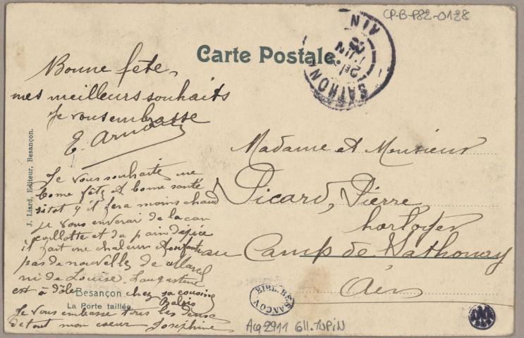 Besançon. La Porte Taillée [image fixe] , Besançon : J. Liard, 1904/1908