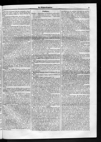 03/06/1843 - Le Franc-comtois - Journal de Besançon et des trois départements