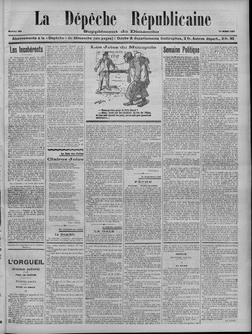 17/03/1907 - La Dépêche républicaine de Franche-Comté [Texte imprimé]