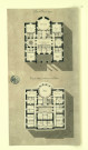 Plan général d'un projet pour la reconstruction du château de Bellêtre, près de Rouen, fait en 1796. Plans de deux étages / Pierre-Adrien Pâris , [S.l.] : [P.-A. Pâris], [1796]