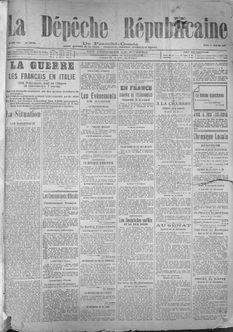 01/01/1918 - La Dépêche républicaine de Franche-Comté [Texte imprimé]