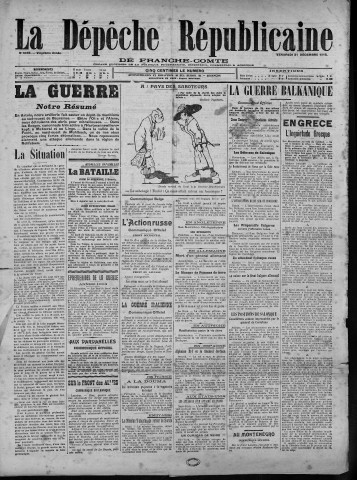 31/12/1915 - La Dépêche républicaine de Franche-Comté [Texte imprimé]