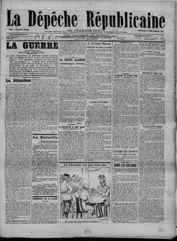 10/09/1915 - La Dépêche républicaine de Franche-Comté [Texte imprimé]