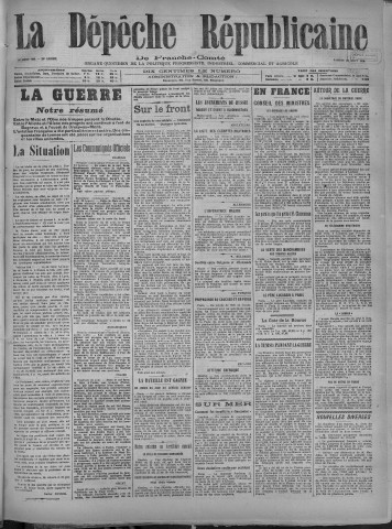 24/08/1918 - La Dépêche républicaine de Franche-Comté [Texte imprimé]