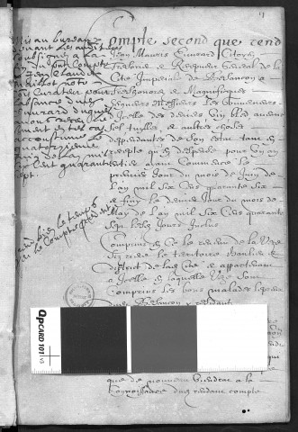 Comptes de la Ville de Besançon, recettes et dépenses, Compte de Mauris Euvrard (1er juin 1646 - 31 mai 1647)