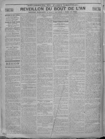 31/12/1919 - La Dépêche républicaine de Franche-Comté [Texte imprimé]